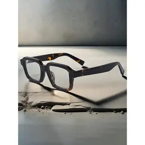 Vintage Square Frame Eyeglasses Trendy Casual Eyeglasses for Outdoor Activities Fashion Accessories for Daily Life