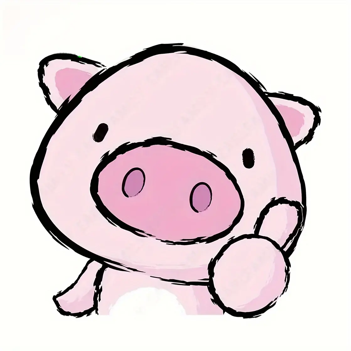 1PC Cute Pink Pig Car Sticker, Car Decorative Sticker, Suitable for car body decor Healing-style cartoon pig decal Cute car exterior sticker Car Decals Fits family car exteriors Vehicle Decoration