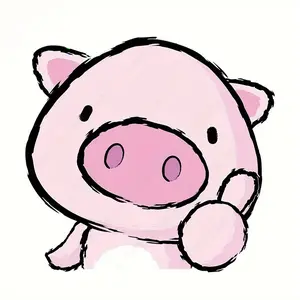 1PC Cute Pink Pig Car Sticker Suitable for car body decor Healing-style cartoon pig decal Cute car exterior sticker Car Decals Cross-border cute pet car accessory Fits family car exteriors Healing cute style decor goodie