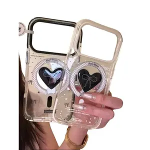 The perfect balance of style and function.This K-style sheer case with a magnetic stand is a unique find.For IP17 Pro /16/15/14. Series Sweets Pattern Silicone Phone for music gift festive tree cute cat lover gift shock-resistant cover clear acrylic Mobil