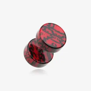 A Pair of Digital Camouflage Acrylic Fake Plug Earring