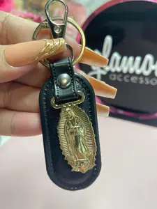 Virgen de Guadalupe keychain- Gold