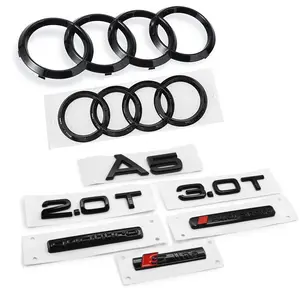 Car ABS Front Rear Logo Sticker Auto Engine Hood Cover Badge For Audi A5 2010-2019 Series