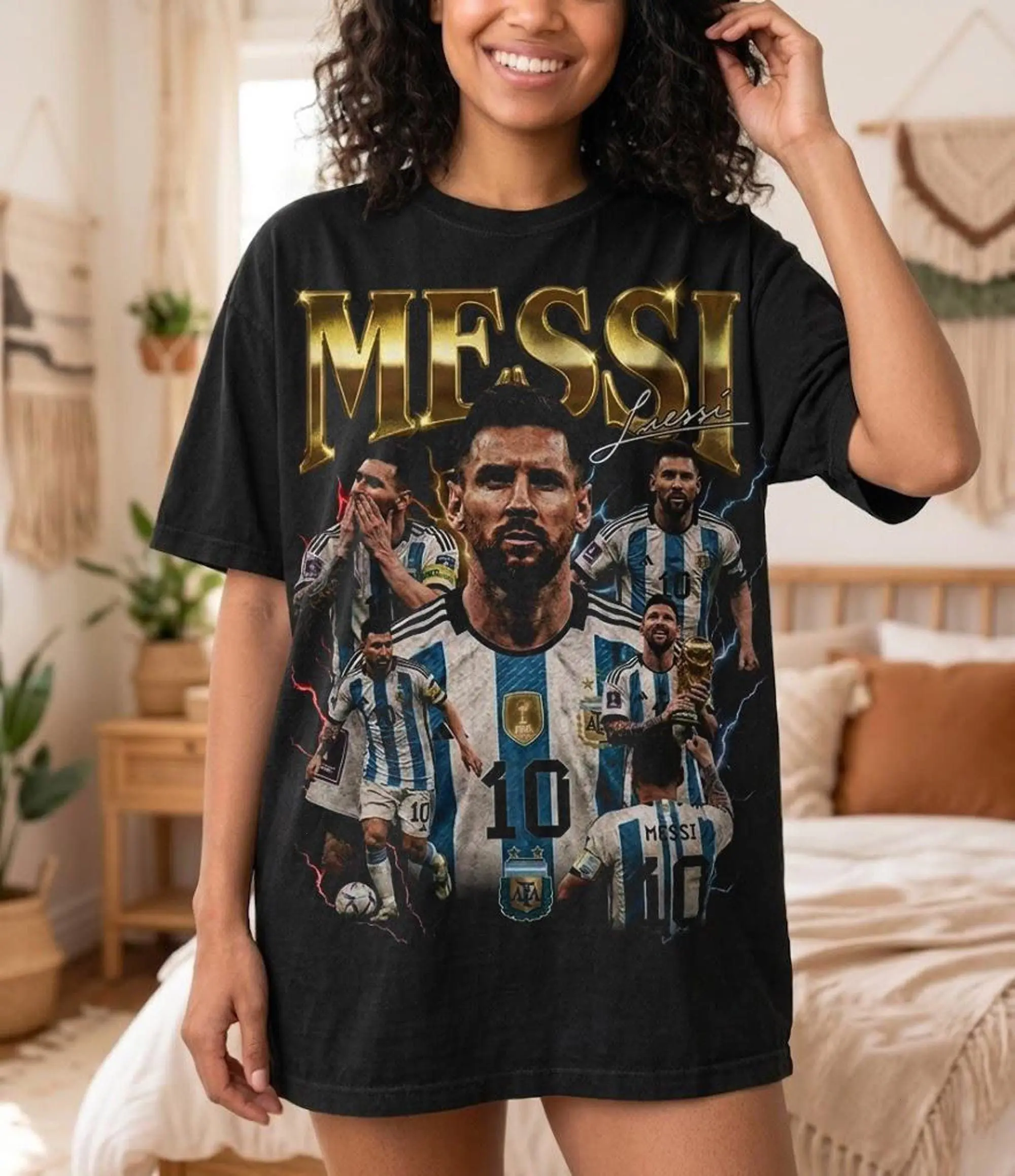 Litmited Messi Arghentina Vintage 90s Styles Comfort Color Shirt, Gift For Fans