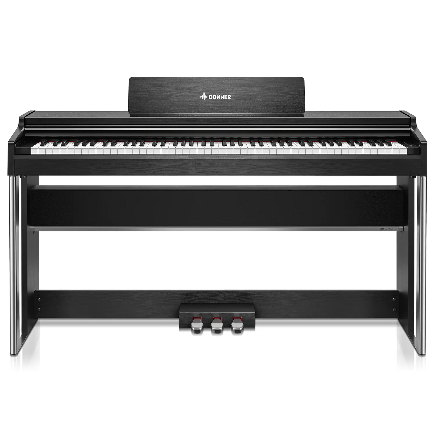 Donner DDP-200 PRO 88 Key Progressive Graded Hammer-Action Weighted Upright Electronic Piano Keyboard, 2.4" IPS Color Screen, 138 Tones, Recording Function, 12-Month Support, Large Floor Use Option, Connects To Ios/Android/Windows, Realistic Playing Exper