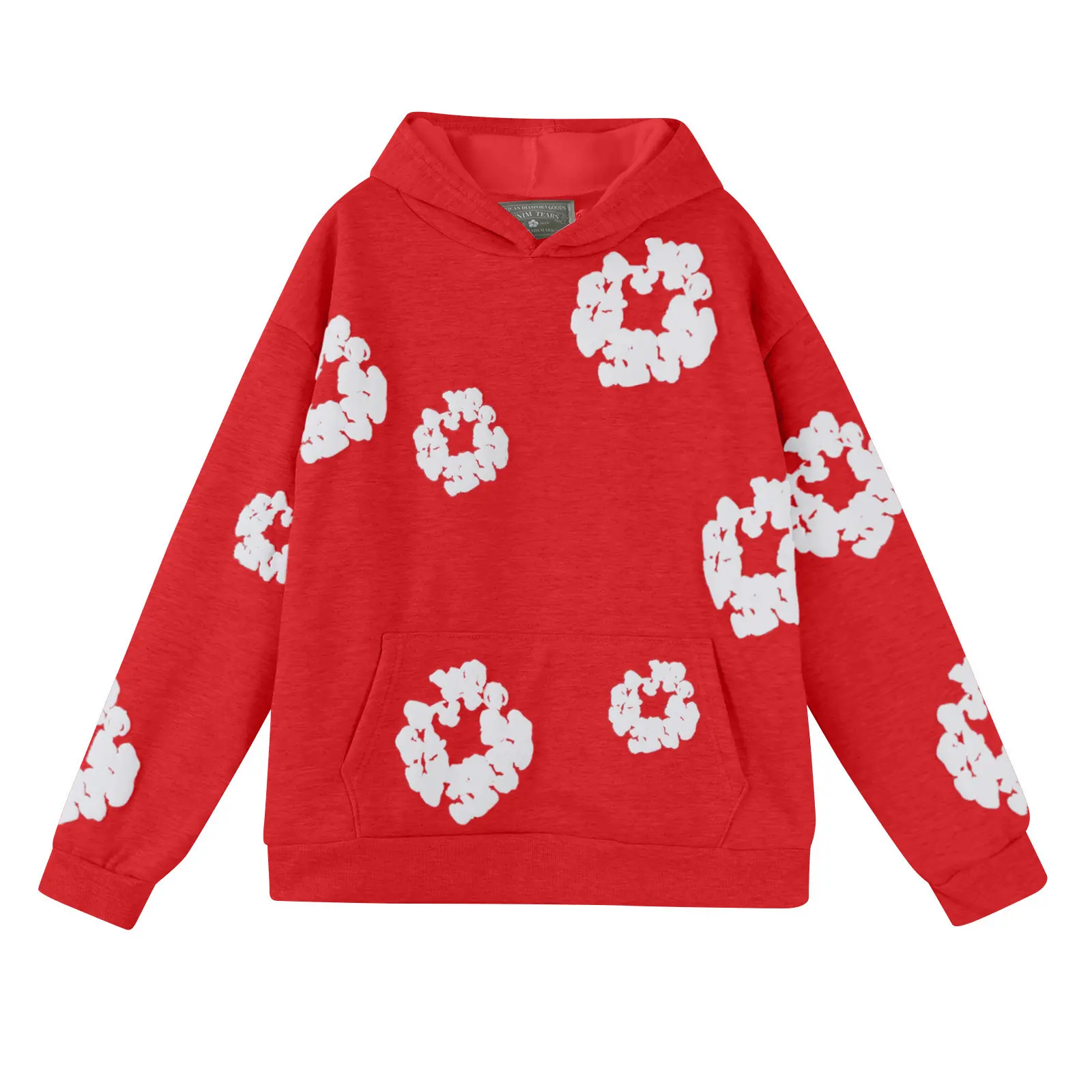 Foam red top [white floral wreath]