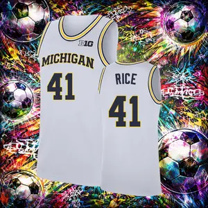 Men's #41 Glen Rice Michigan Wolverines College Basketball Jersey