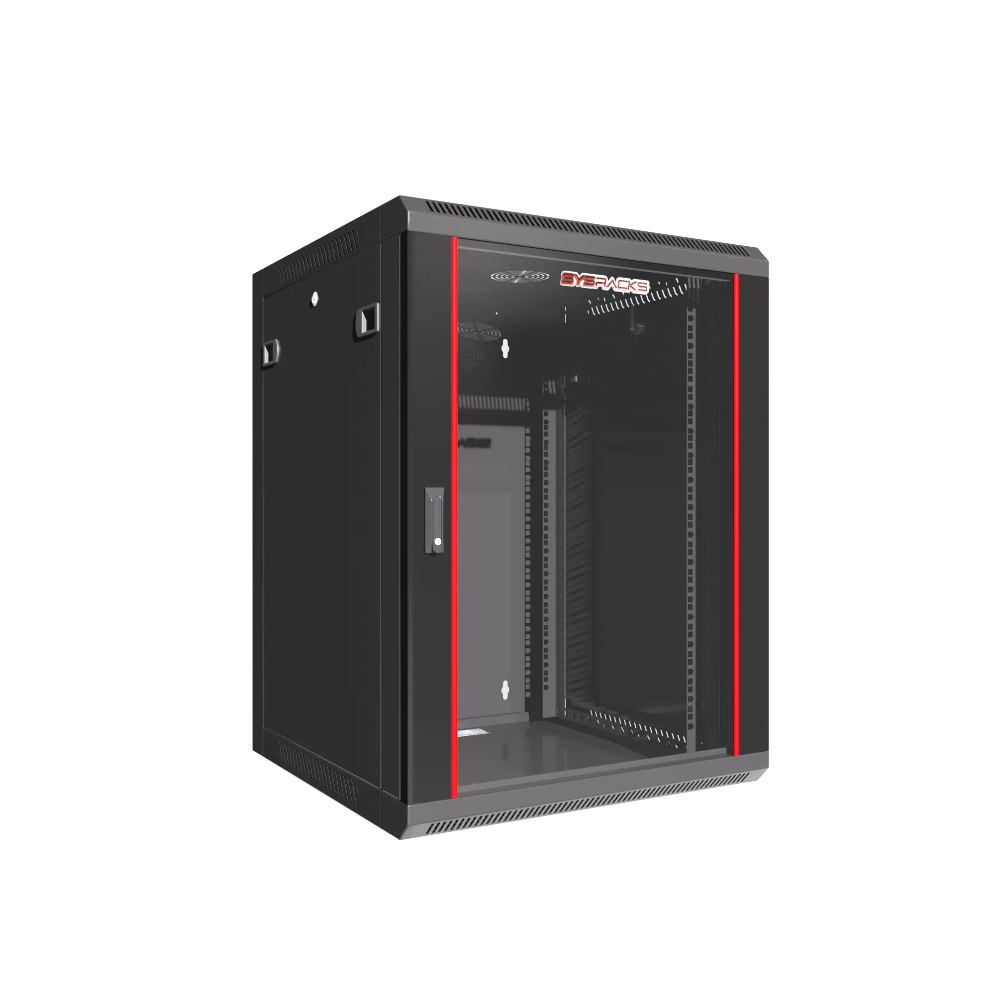 SYSRACKS JMY 12U Wall Mount Server Rack Cabinet 24-Inch Depth with Locking Mechanism for AV Equipment Security double  pc