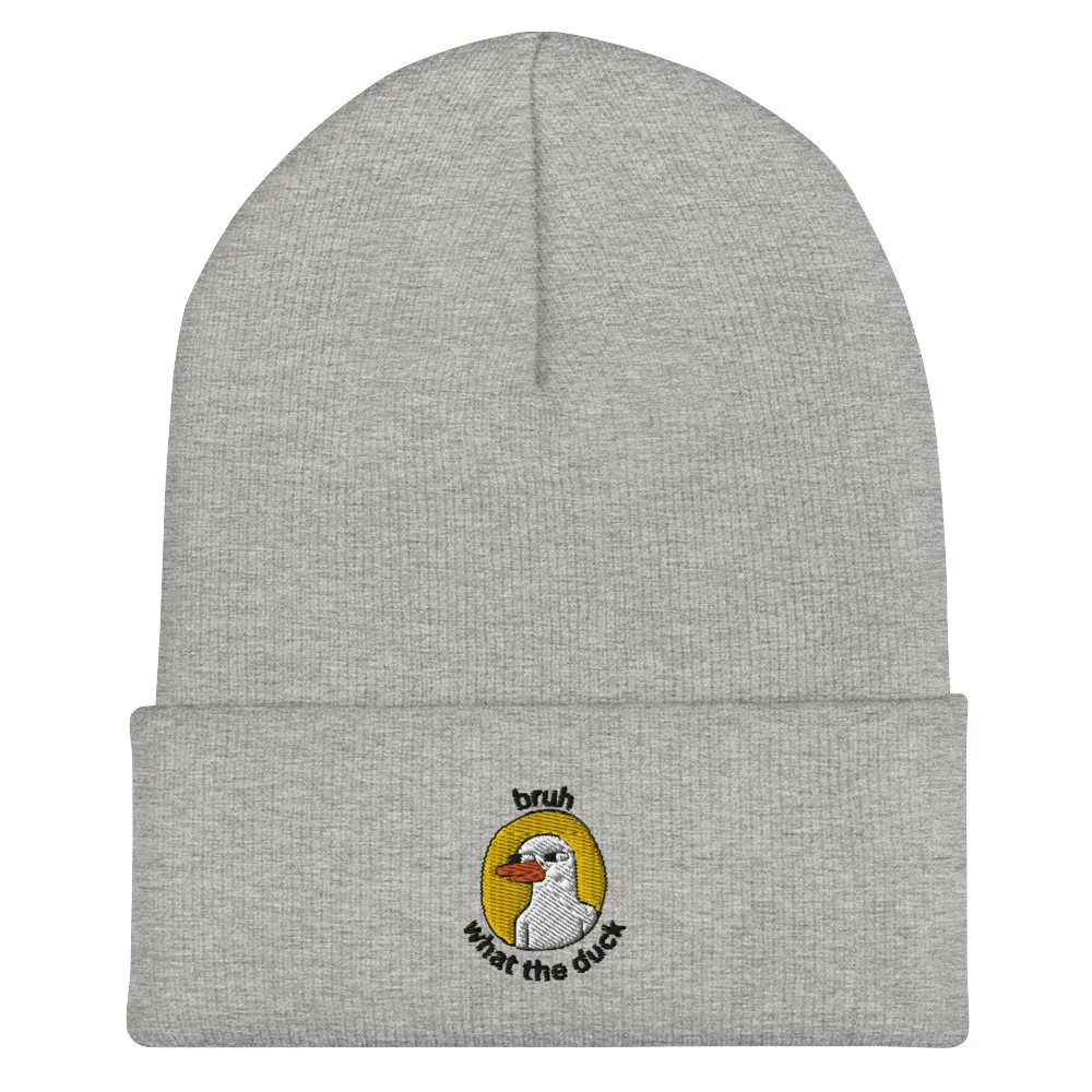 duck beanie cute slogan what the duck gifts for friends warm winter