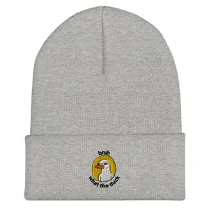 duck beanie cute slogan what the duck gifts for friends warm winter
