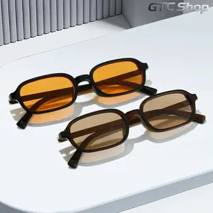 2PCS Vintage Rectangle Small Square Sunglasses for Men & Women, 2026 Trendy UV400 Protection Fashion Shades, Lightweight Retro Eyewear, Ideal for Summer Daily Casual Outdoor Wear