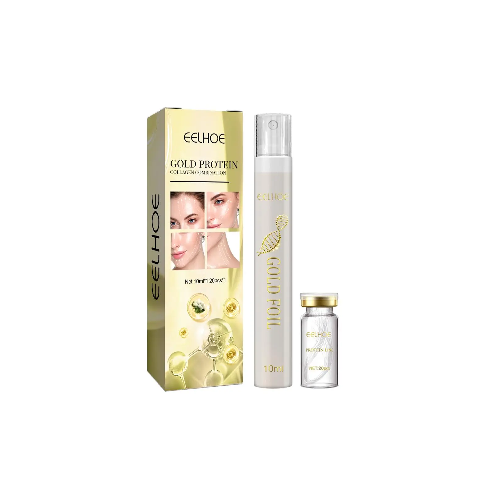 EELHOE protein line care set, moisturizing and delicate, moisturizing and softening facial skin daily care