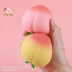 Creative Realistic Peach Squeeze Toy, Large Peach Stress Relief Venting Toy, Slow Bounce Anti-Stress Toy, Relaxation Gift, Decompression Squeeze, Kawaii Squishies