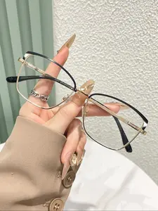 Fashion Square Frame Eyeglasses, Trendy Casual Eyeglasses for Women & Men, Fashion Eyeglasses for Work, Daily Clothing Decor, Perfect for Student Daily Use