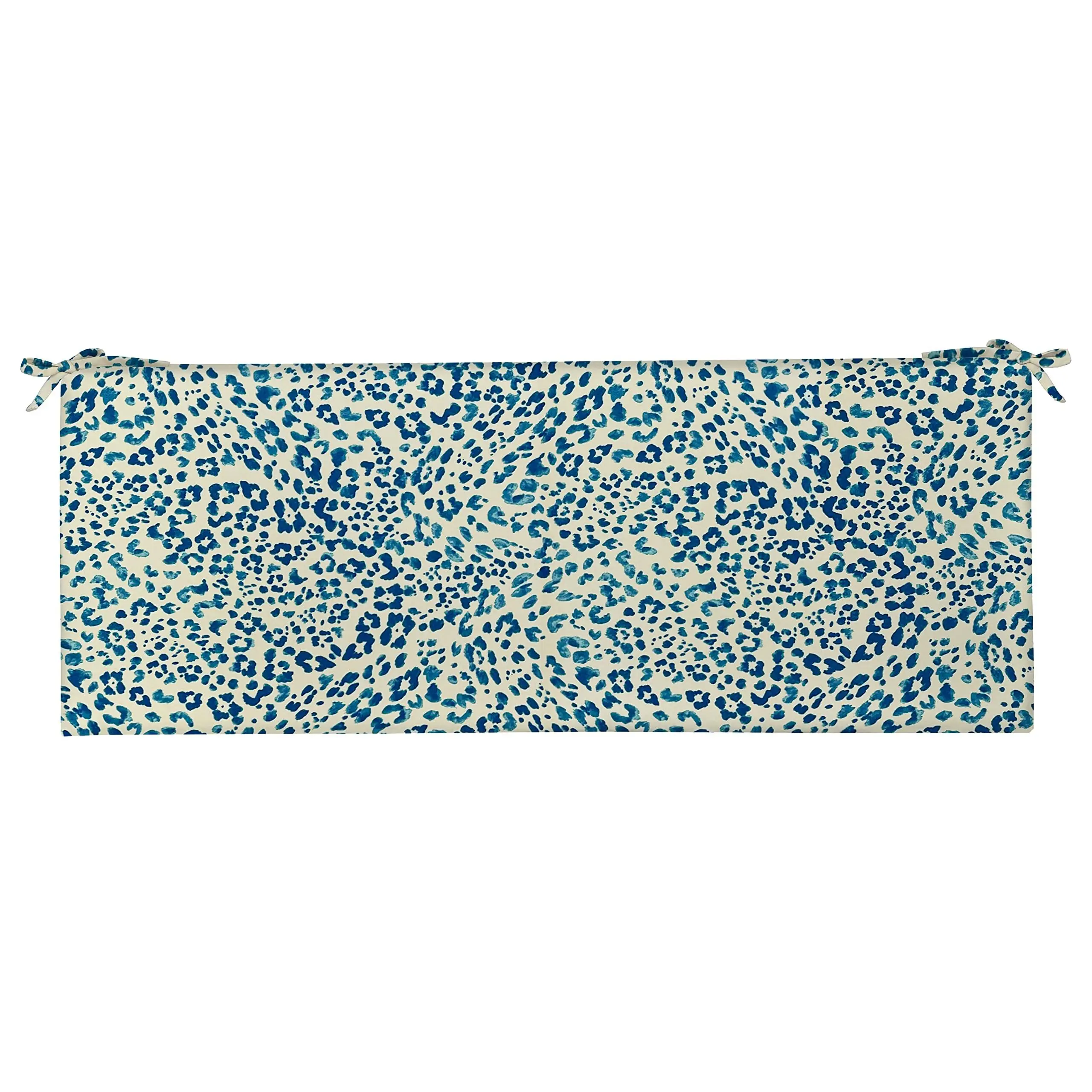 RSH Décor Foam Bench Cushion for Indoor Outdoor Use - Sunny Spot Blue, 72” x 18” x 3” with Ties, Made in USA