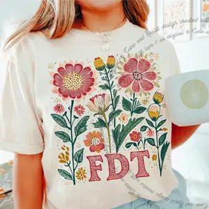FDT Floral Shirt, FDT Flower Shirt, FDT Anti Trump Shirt, Fdt Groovy Flower Tshirt, FdT Shirt, Fdt T Shirt, Fdt Floral Comfort Colors Shirt