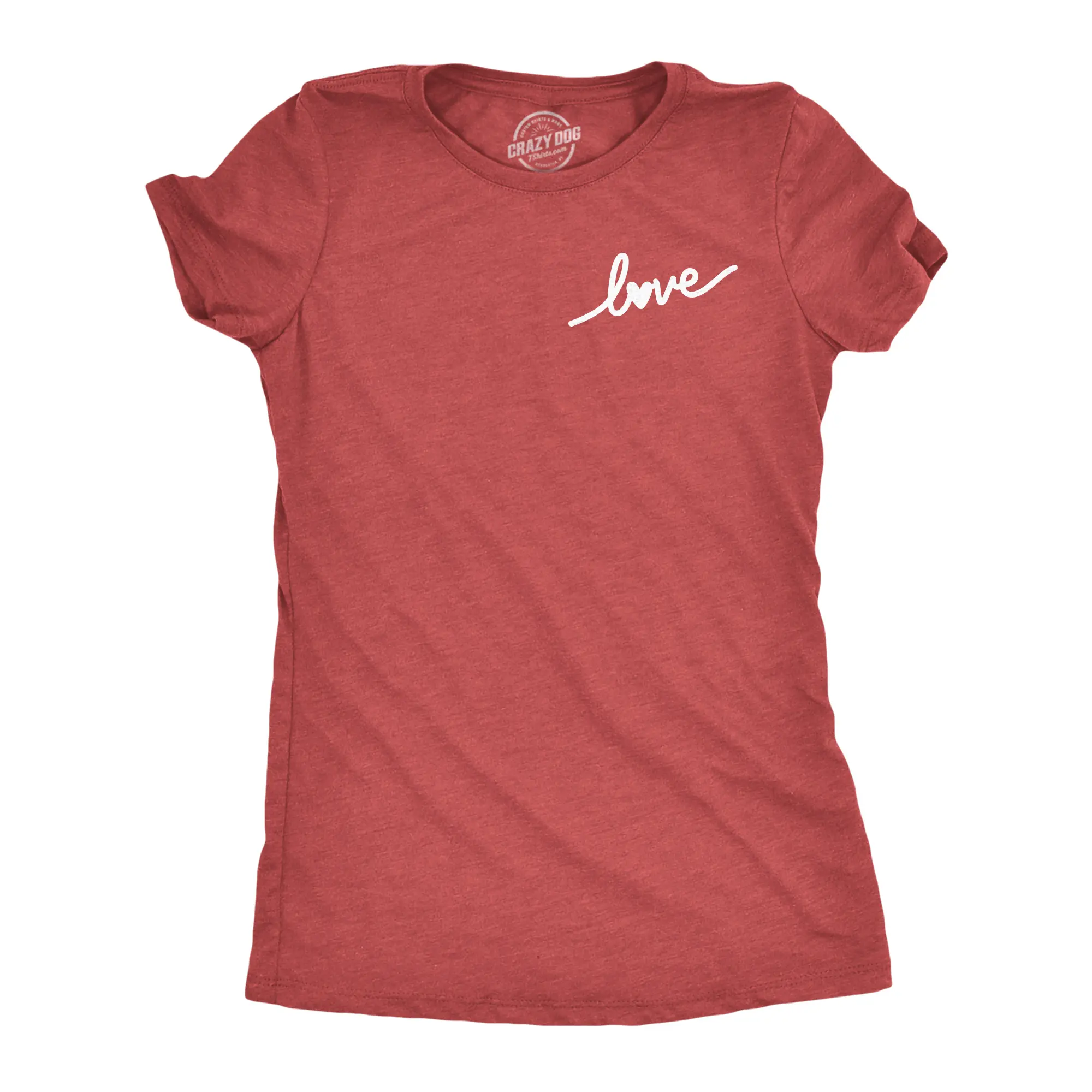 Womens Funny T Shirts Love Script Sarcastic Valentines Day Gift Tee For Ladies Funny Womens T Shirts Cute Vintage Fashion Casual Ladies T-Shirt Gift Love Tops for Women Women's Novelty Tees Red - Love