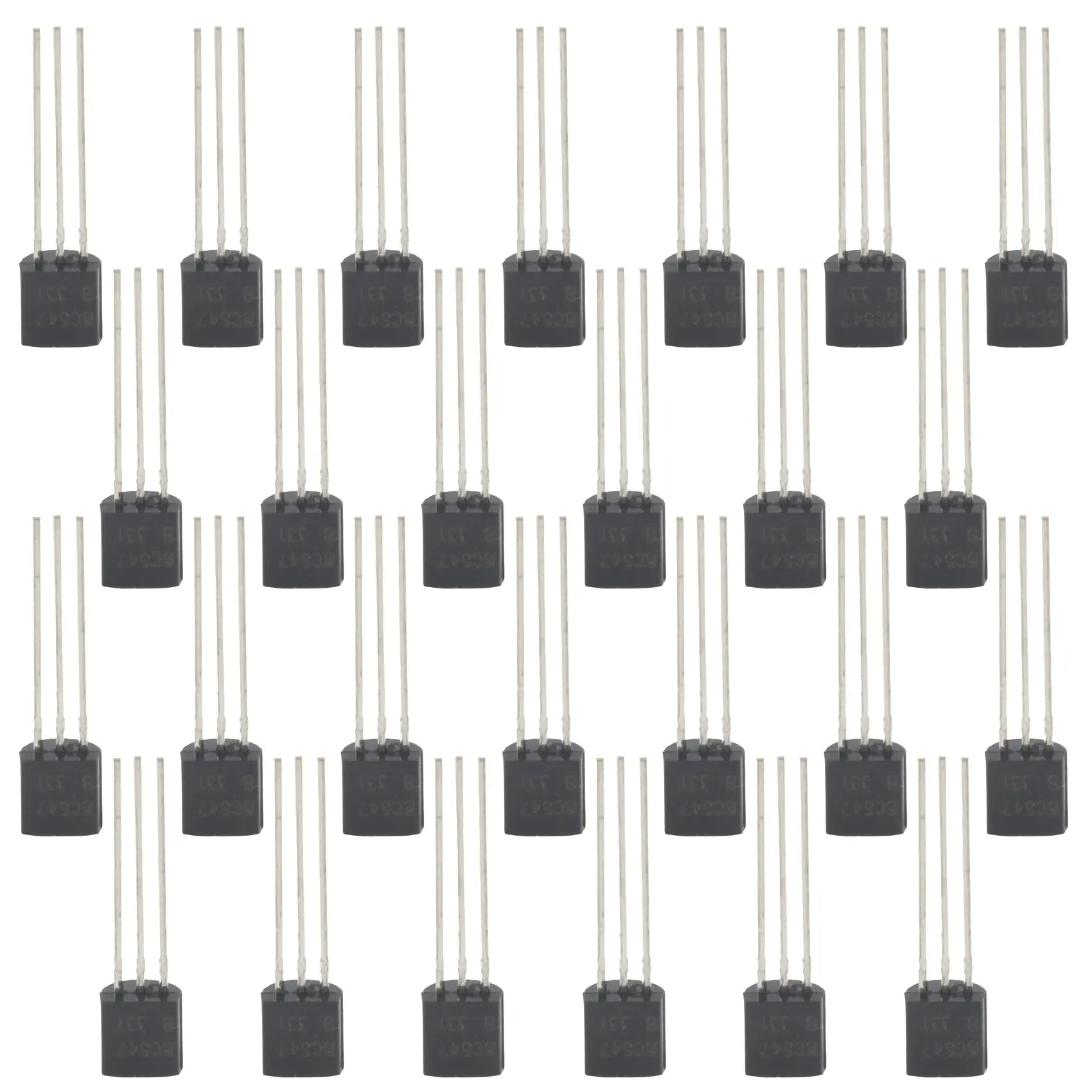 100pcs BC547 TO-92 NPN Epitaxial Silicon Transistors - 0.5A Max Collector Current (500 mA), No General-Purpose Amplifier Switch for Automotive & Motorcycle Auto Replacement Parts, As Shown
