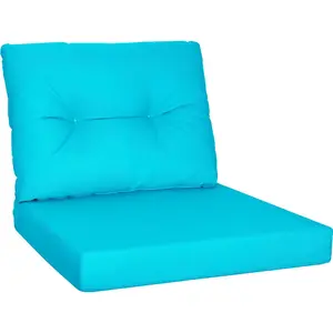 Outdoor Loveseat Cushions for Patio, 24x24 Waterproof Replacement Patio Furniture Cushions, Deep Seat and Backrest Cushion Set for Patio Couch, Bench, Swing