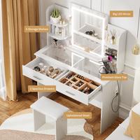 White with glass top and outlet