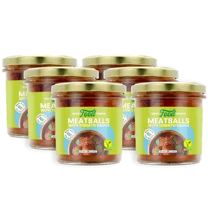 Vegan Meat Balls - Gluten Free, Lactose Free, Egg Free, Soy Free NON GMO Box of 6 Jars