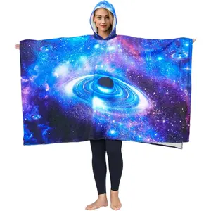 Hoodie Cloak Wearable Blanket Mothman Galaxies  Blanket Hoodie