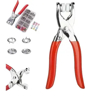 Sewing Kit with 200PCS Metal Buttons – Manual Pliers Tool Included, Complete DIY Sewing Set, Ideal for Repairs, Crafting, and Customizing Clothing, Easy-to-Use for Sewing Projects (1Set)