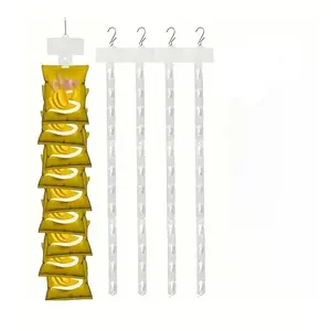 Clear Food Display Hook, 5/10pcs Wall Mounted Food Storage Rack, Food Display Hook for Snack, Beverage, Grocery, Convenience Store, Supermarket, Organiser, Space Saver Organizer, Wall Mount Organizer, Wall Mountable, Space Saving Organizer
