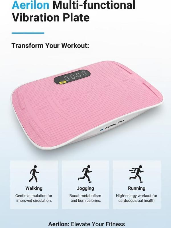 Aerilon Multi Functional Vibration Plate Exercise Machine with Sleek Design For Full Body Workout Home Gym Fitness Equipment
