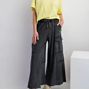 Women Casual Plus size Easel cropped pants