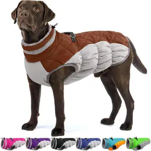 Dog Winter Jacket Cozy Reflective Waterproof Windproof Warm Pet Garment,Comfortable Cold Weather Fleece Apparel Outfits with Zipper Closure for Small Medium Large Dogs Puppy Walking,X-Large