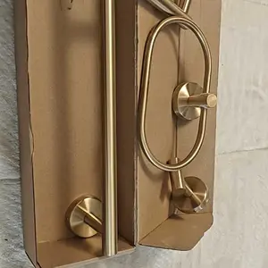 Bathroom Storage Set, Modern Decorative Stainless Steel Towel Ring, Multiple Hooks, Toilet Paper Holder, Robe Hook, Soap Dish, Toothbrush Cup, Home Bathroom Sets