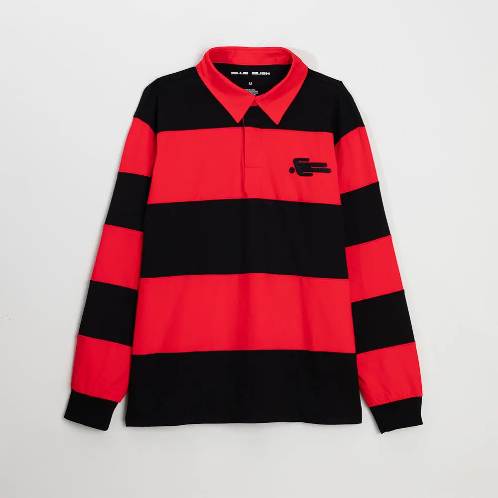 【。】Billie Eilish Red and Black Jersey Billie Eilish Black & Red Jersey - Hollywood Leather Jackets
