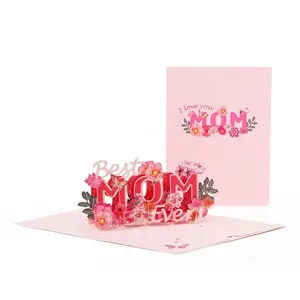 1pcs Mother's Day Greeting Card with colorful flower &3D Design for Mom Wife Grandmother Intricate Laser Cut Details Premium Cardstock for Mother's Day GIifting.Through the years.
