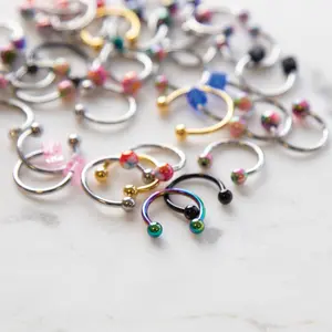 JOY JEWELRY - Gold Horseshoe Eyebrow Ring EYEBROW41