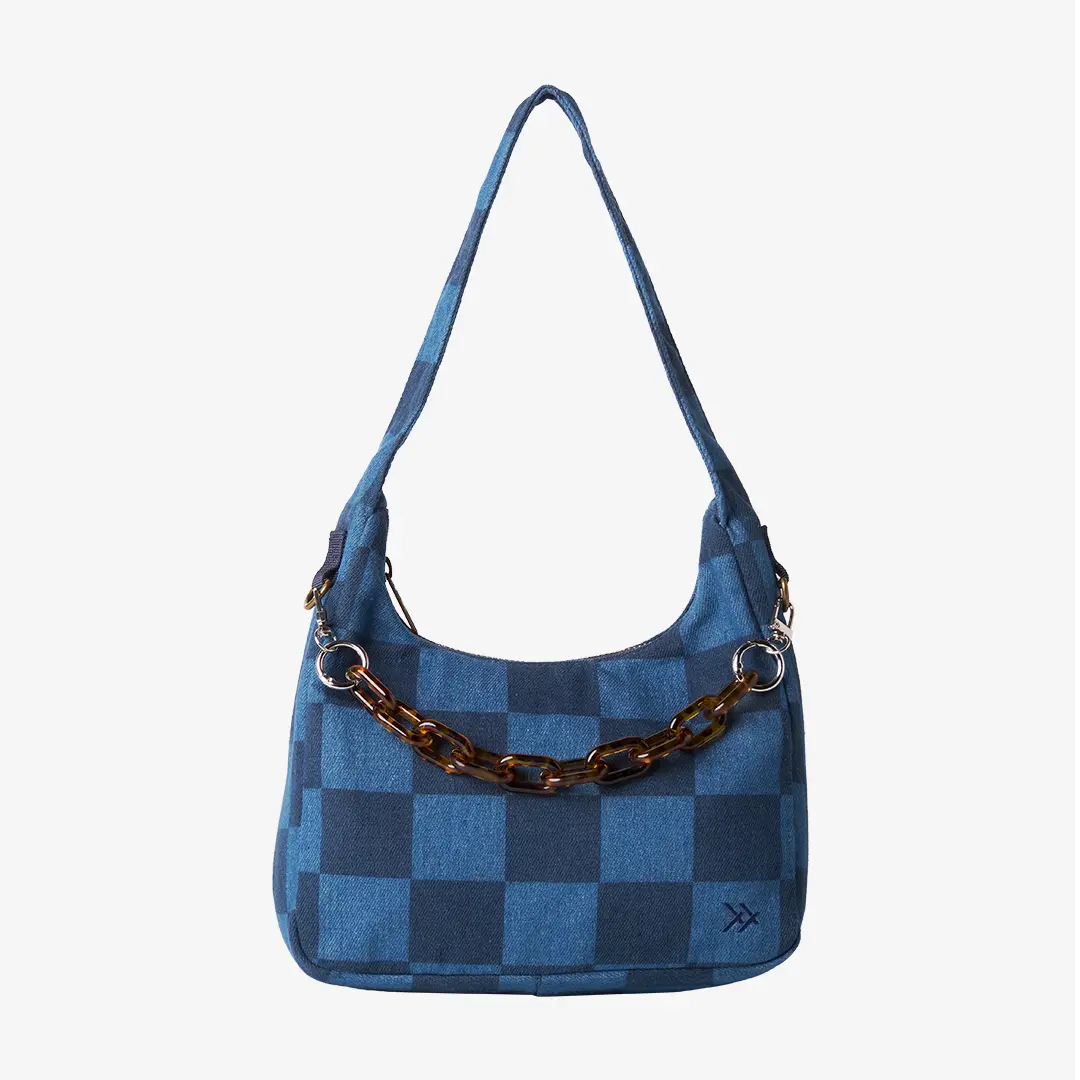 Thread Penny Shoulder Bag – Compact Everyday Purse with Accessory and Charm Chain & Zip Compartment