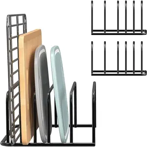 Cutting Board Organizer, [2-Pack] Cutting Board Holder Rack Baking Cookie Pan Sheets Cooling Small Racks Storage Stand for Kitchen Cabinet Countertop Bakeware Organizer