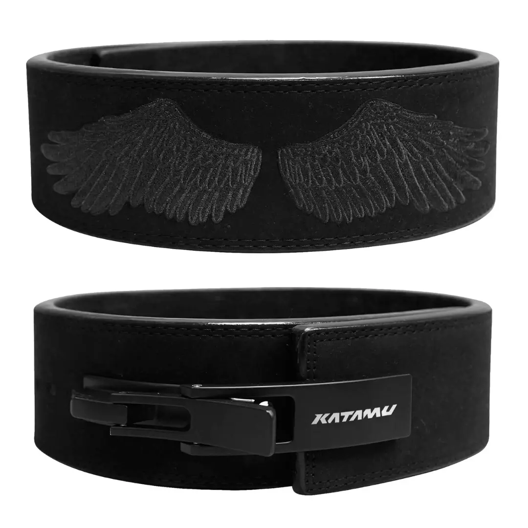 KATAMU Blackout Wings 10mm/13mm Lever Lifting Belt, Workout Gear, Fitness Equipment, Weight Training Equipment For Fitness & Weight Training