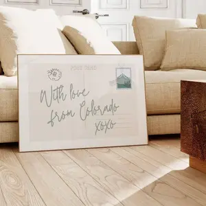 Colorado Art, Vintage Postcard Poster, Trendy Bar Cart Print, Retro Travel Wall Art, Cute Apartment Aesthetic, Dorm Decor