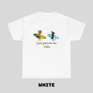 National Geographic "I Just Gotta Be Me" Cody Maverick & Chicken Joe Surfs Up Unisex T-Shirt, Funny Shirt, Graphic T-shirts, Trendy Shirt Gift, Casual Streetwear Unisex Top