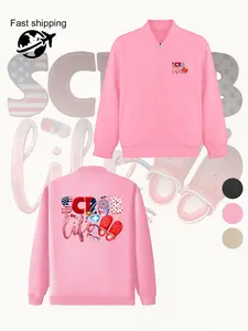 Nurse Scrub Life Fitted Baseball Jacket - Medical Theme Graphic Zip Jacket, Zip Front Nurse Outerwear, Elastic Fabric, Durable Soft Bomber