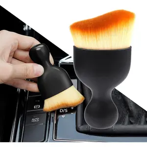 Interior Dust Brush, Car Detailing Brush, Soft Bristles Detailing Brush Dusting Tool for Automotive Dashboard, Air Conditioner Vents, Leather