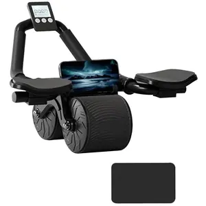 TekDeals Elbow Support Automatic Rebound Abdominal Wheel, Ab Roller for Abdominal Exercise Machine, Abs Workout Equipment, Dolly Core Strengthening Trainer Fitness Belly Training portable revolution