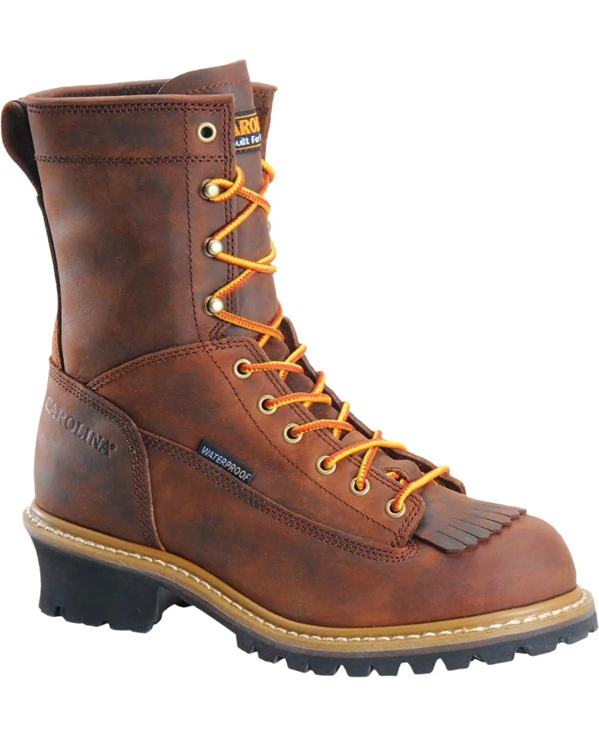 Carolina Men's Men'S 8" Waterproof Lace-To-Toe Logger Boot Soft Toe - Ca8824