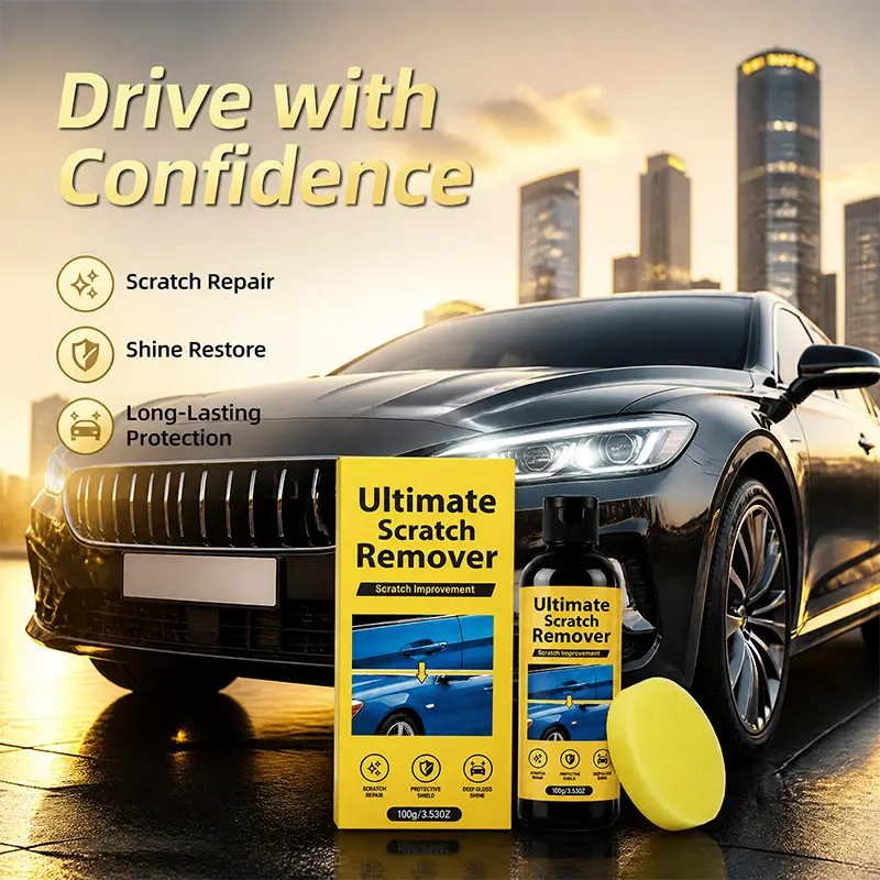 Car Scratch Remover, Quick Fix Removal Paste for Deep Scratches, All Paint Colors Polishing Kit | Carfidant Scratch & Swirl Remover Kit – Compound for Light Scratches & Swirls – Improves Paint Appearance – Easy Hand Application – Car Detailing Tools