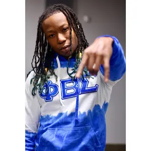 Phi Beta Sigma Tie Dye Chenille Hoodie