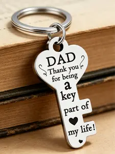 Dad Keychain ,Fathers Day Gift ,Daddy Papa Dad Gifts Birthday Gift for Dad from Daughter Son