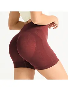 Yoga shorts, tight-fitting quick-dry pants, high-elasticity sexy outerwear sports shorts, fitness pants, running three-quarter shorts for women