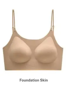 Women's Seamless Underwireless Push-Up Bra, Full Coverage Design & Gentle Support, Regular & Plus Sizes, Comfortable Daily Wear