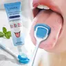 EELHOE Built-In Brush Tongue Cleansing Gel, 50g Peppermint Water-Based Cleanser for Adults, 3-Step Deep Tongue Coating Removal, Bacterial Growth Reduction, 3-Year Shelf Life, Crisp Mint All Day Fresh Breath, Gentle Daily Oral Care Essential